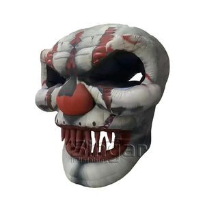 Декоративная уличная гигантская надувная модель скелета-черепа 3м/4м со светодиодной подсветкой, встроенным вентилятором, питанием от сети, настраиваемые размеры - Product Image 1