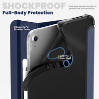 Étui pour tablette pliable en cuir TPU + PU antichoc pour iPad 10.9 pouces 2022