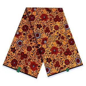 Fashion Terbaru Kain Lilin Afrika 100% Katun Kain Lilin Ankara Cetak Blok Batik Kain Jahit Belanda