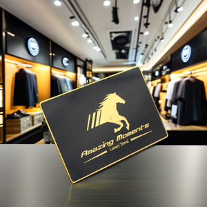 Tarjeta de Visita de Acero Inoxidable Negra Mate Personalizada con Impresión, T5577 1K EM4305 134.2KHz NFC RFID, Tarjeta de Visita Metálica para Hoteles - Product Image 4