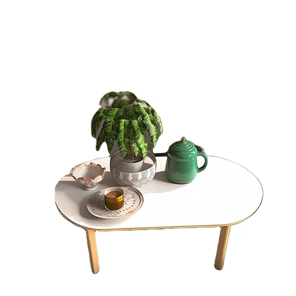 Fabrik heiß begehrt moderner Stil Massivholz-Tisch zum Tee rundseitige Couchtische aus Holz für Wohnzimmer