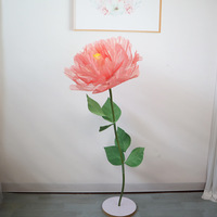 Grande fleur artificielle de pivoine en soie unie, réaliste, faite à la main, longue durée, moderne, pour décoration de mariage et de remise de diplôme