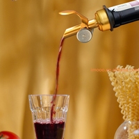 Vertedor de botellas a precio de fábrica, vertedor de botellas de licor con tapa automática para Alcohol, caño de vertido de acero inoxidable con enchufe para vino