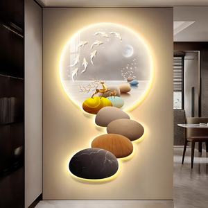 Décoration murale en porcelaine de cristal, peinture diamant moderne abstraite, décorations murales pour la maison - Product Image 3