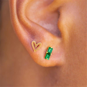 ต่างหูเพชรพลอยมรกตทรงวินเทจหรูหรา ROXI Fashion Trendy เงินแท้ S925 ชุบทอง 18K - Product Image 2