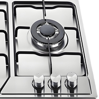 Kompor Gas Stainless Steel 3 Tungku |   Kompor Komersial Tugas Berat untuk Dapur Restoran |   Kompor LPG/NG Terpasang