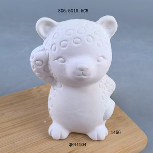 Regalo per la festa <span class=keywords><strong>di</strong></span> Pasqua, kit fai da te per <span class=keywords><strong>dipingere</strong></span> salvadanaio in ceramica grezza, con personaggi da personalizzare (maiale, orsetto, pulcino) - Product Image 2