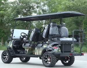 Voiturette de golf électrique tout-terrain haute performance 6 places, aspect camouflage, véhicule de navettage pour service VIP au hall d'hôtel - Product Image 3