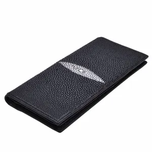 Luxury genuine stingray fish skin leather wallet