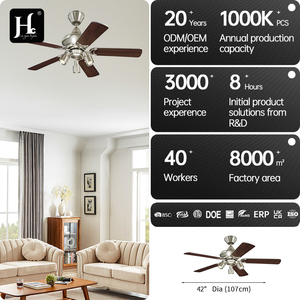 Decorative Modern <b>Ceiling</b> Fan with <b>Light</b> for Living Room, 6 Speed <b>Remote</b> <b>Control</b> Smart <b>Ceiling</b> Fan - Product Image 4