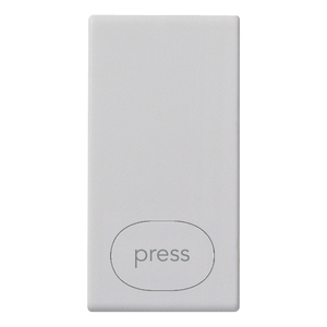Tasto 1M Press Silver Wall <b>Switch</b> 4.4x2.2x0.8cm - Product Image 1