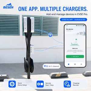 BESEN Clean Energy EV Ladegerät <span class=keywords><strong>Wallbox</strong></span> 7kW 1Phase APP Wifi Benutzer freundliche 32A Ladestation für Elektro fahrzeuge mit 20 Fuß Kabel - Product Image 3
