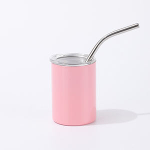 <span class=keywords><strong>Porte</strong></span>-clés à double paroi isolé sous vide de 3oz en acier inoxydable avec couvercles et pailles en métal - Product Image 6