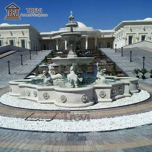 China Supplier Prices Hot Sale Garden Big Luxury Natural Marble Animal Statue Water Fountain