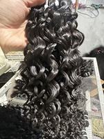 Estensioni per capelli ricci Remy vergini brasiliani con dreadlock a doppia trama, realizzate a macchina, per donna, colore personalizzabile