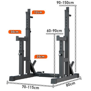 Soporte para Sentadillas, Soporte para Pesas, Soporte para Barra, Banco <span class=keywords><strong>de</strong></span> Pesas para Uso Comercial y Doméstico, Máquina <span class=keywords><strong>de</strong></span> Entrenamiento <span class=keywords><strong>con</strong></span> Pesas, Equipo <span class=keywords><strong>de</strong></span> Fitness <span class=keywords><strong>con</strong></span> Pesas Libres - Product Image 2