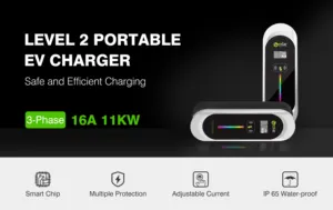 Car Charger Type 2 2022 NEW ZENCAR 16A 11KW Level 2 Portable EV Car Charger With DC 6mA For Electric Vehicles