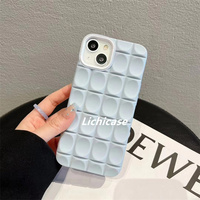 Lichicase étui souple antichute en treillis de couleur unie concis pour Realme C35 C55 coque arrière en Silicone TPU
