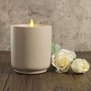 Vente en gros de pots à bougies cylindriques en céramique faits à la main, vides, pour bougies parfumées, faible MOQ, très demandés, pour bougies en cire, pour la maison et Noël - Product Image 1