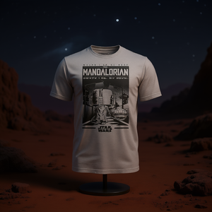 Camiseta unisex Funko The Mandalorian de algodón con cuello redondo y manga corta, ropa promocional exclusiva de Star Wars - Product Image 2