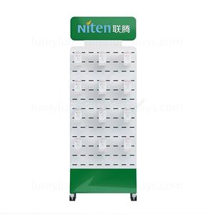 Exhibidor Metálico de Doble Cara para Accesorios de Teléfono, con Ganchos y 4 Ruedas, para Tiendas - Product Image 3