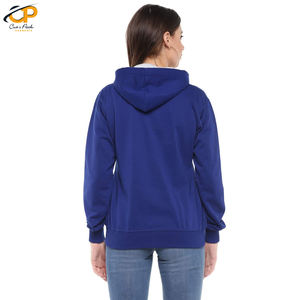 Sweat à capuche pour femmes, sweat surdimensionné, en coton uni, Style personnalisable, avec fermeture éclair, offre spéciale, 2020 - Product Image 2