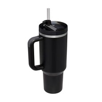 Gobelet isotherme en acier inoxydable 304 de 40 oz de deuxième génération avec paille et poignée pour voiture, salle de sport et activités de plein air
