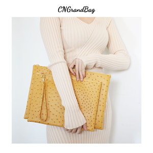 PU da túi máy tính xách tay cho Macbook Tablet Pouch túi với vòng tay tùy chỉnh đà điểu ly hợp túi xách người đàn ông Phụ nữ - Product Image 5