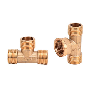 Conector en T de cobre Hu Han Pipe Industry, 20 mm, con rosca interna y externa, para accesorios de plomería de calentadores solares de agua - Product Image 4