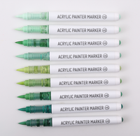 Marqueur de dessin artistique en acrylique à pointe douce en fibre multicolore Languo M720-2, lot de 9 pièces