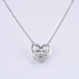 Collana in Argento Placcato Oro con Cuore Pulsante Romantico, Gioielli all'Ingrosso, Collana Zodiacale - Product Image 3