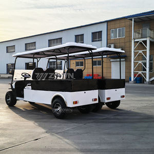 White 2 Passenger Utility Golf Cart Large Extended Cargo <b>Box</b> Off-Road Tires <b>For</b> Factory Park Daily Goods Transport Vehicle - Product Image 4