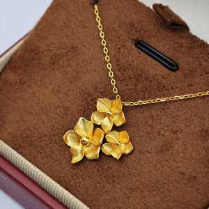 Collier pendentif minimaliste en forme de fleur en argent 925 plaqué or avec perle, vente en gros pour mariage, unisexe/hommes/femmes - Product Image 5