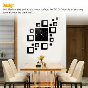 3D moderne auto-adhésif acrylique miroir <span class=keywords><strong>horloge</strong></span> murale bricolage autocollant <span class=keywords><strong>horloge</strong></span> pour la décoration de la maison - Product Image 6