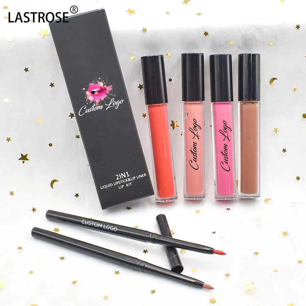 Wholesale Private Label Matte Lipstick And Lip Liner Set Waterproof Makeup Beauty Lip Gloss/Lipstick Set