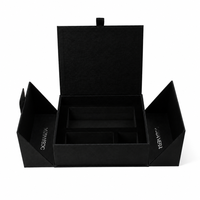 Boîte cadeau rigide magnétique de luxe personnalisée avec insert en mousse de velours, boîte à cosmétiques, soins de la peau, parfums, bijoux, double porte, de qualité supérieure