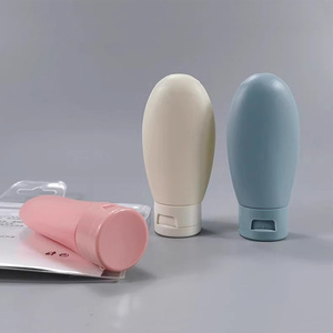 Ensemble de flacons de voyage rechargeables de 60 ml pour cosmétiques, shampoing, démaquillant, tubes souples compressibles, contenants vides, portables, pour l'extérieur - Product Image 2