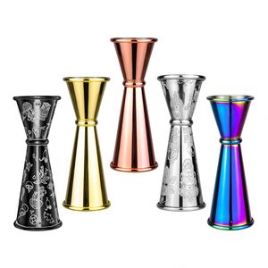 Jigger japonais double face multi-tailles 15/20/25/30/40/45/50/60 ml avec marquages gravés pour cocktails, vin et barman – Tasse doseuse en uncies - Product Image 2