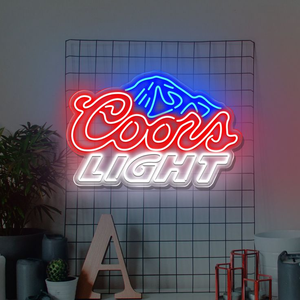 Enseigne décorative murale en néon LED Coors Light 17*11 pouces, acrylique rouge blanc azur, IP65 pour intérieur/extérieur, pour chambre à coucher, <span class=keywords><strong>cave</strong></span> d'homme - Product Image 4