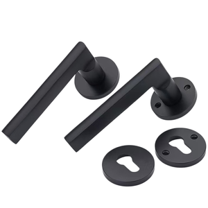 Heavy Duty Aluminum Alloy <strong>Door</strong> Lever Lock Set Luxury Modern <strong>Door</strong> Handles With Privacy Turn Button <strong>Knob</strong> for <strong>Bedroom</strong> &amp;Bathroom - Product Image 1