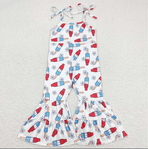 Combinaisons à pattes d'éléphant pour filles, bébés filles, 4 juillet - Product Image 3