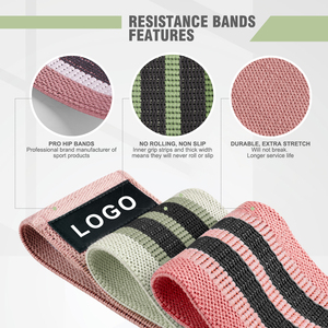 Set di Fasce di Resistenza in Tessuto Nude Personalizzate con Logo, Fasce Spesse per Allenamento Fitness, Esercizi per Glutei e Fianchi - Product Image 2