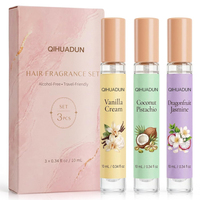 Cosméticos de Marca Privada OEM, Juego de Fragancias para el Cabello sin Alcohol de 3 Piezas con Logotipo Personalizado, Spray de Fragancia para el Cabello, Aceite Perfumado