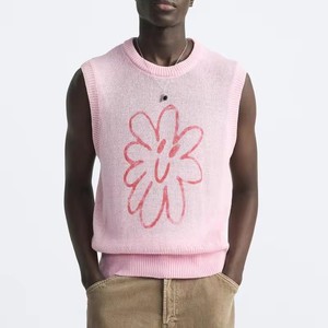 OEM/ODM Custom <strong>Men's</strong> Cable Knit <strong>V</strong> <strong>Neck</strong> Sweater Vest Autumn Jacquard Rib Pullover <strong>Sleeveless</strong> <strong>Jumpers</strong> Exclusive Design Knitted - Product Image 1