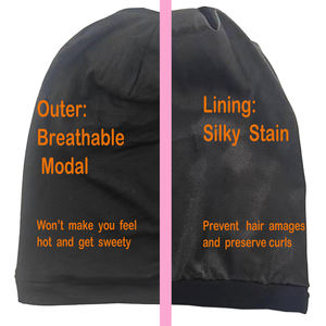 <span class=keywords><strong>Bonnet</strong></span> ajustable en coton modal doublé anti-taches avec logo imprimé, idéal <span class=keywords><strong>pour</strong></span> le sommeil, le sport et les voyages – Vente en gros - Product Image 6