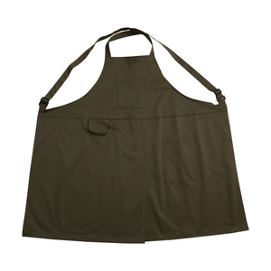 Apron Suspender Workwear With Slits Oil Resistant Solid Color For Kitchen Home Office Adult Use - Product Image 5
