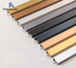 Moulage de bordure décoratif en alliage d'<span class=keywords><strong>aluminium</strong></span> en forme de <span class=keywords><strong>U</strong></span> avec finition titane pour les intérieurs modernes - Product Image 1