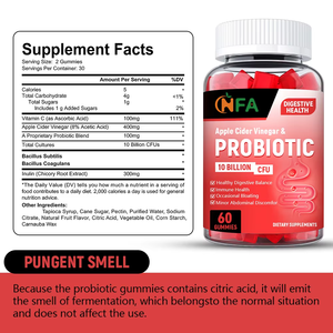 Gummies probiotiques au vinaigre de cidre de pomme de haute qualité favorisant un équilibre digestif sain et une meilleure santé intestinale - Product Image 6