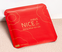 Sac en mylar thermoscellé jetable en feuille d'aluminium imprimé sur mesure petit emballage en plastique 3 côtés pour thé café salade sushi gâteaux