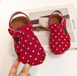 Sandales à pois pour filles, nouvelles sandales d'été pour enfants, chaussures romaines à bout fermé, chaussures de plage - Product Image 3